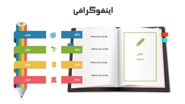 قالب پاورپوینت اینفوگرافی مداد