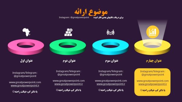 اسلاید 6 قالب پاورپوینت متحرک نورافکن